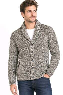 A.M. London ~Men's Size L~ Oatmeal Wool Blend Cardigan Sweatshirt NWT.
